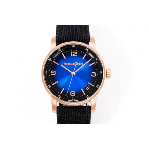 Audemars Piguet Code 11.59 RG 15210 APK 1:1 Best Edition Blue Dial on Black Nylon Strap SA4302 Super Clone