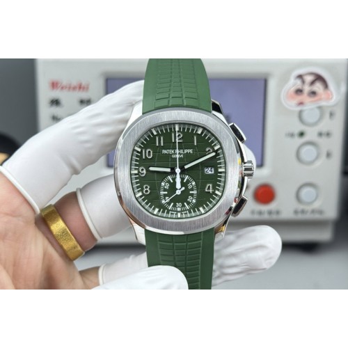 Patek Philippe Aquanaut 5968 SS P1 Best Edition Green Dial on Green Rubber Strap PP CH 28-520 Patek Philippe Aquanaut 5968 SS P1 Best Edition Green Dial on Green Rubber Strap PP CH 28-520