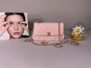 IMG_5046 Chanel 25S Pink Lambskin Flap & Go Wallet on Chain
