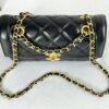 Chanel 25P Black Lambskin Flap Bag.