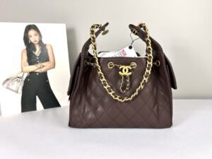 IMG_6955 Chanel 25A Brown Caviar Small 25 Bag