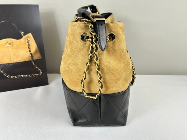 Chanel 25A Beige Suede Small Hobo Bag