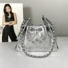 Chanel 26C Silver Caviar Mini 25 with Ruthenium Hardware