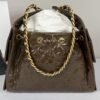 Chanel 26P Crumpled Khaki Calfskin Small 25