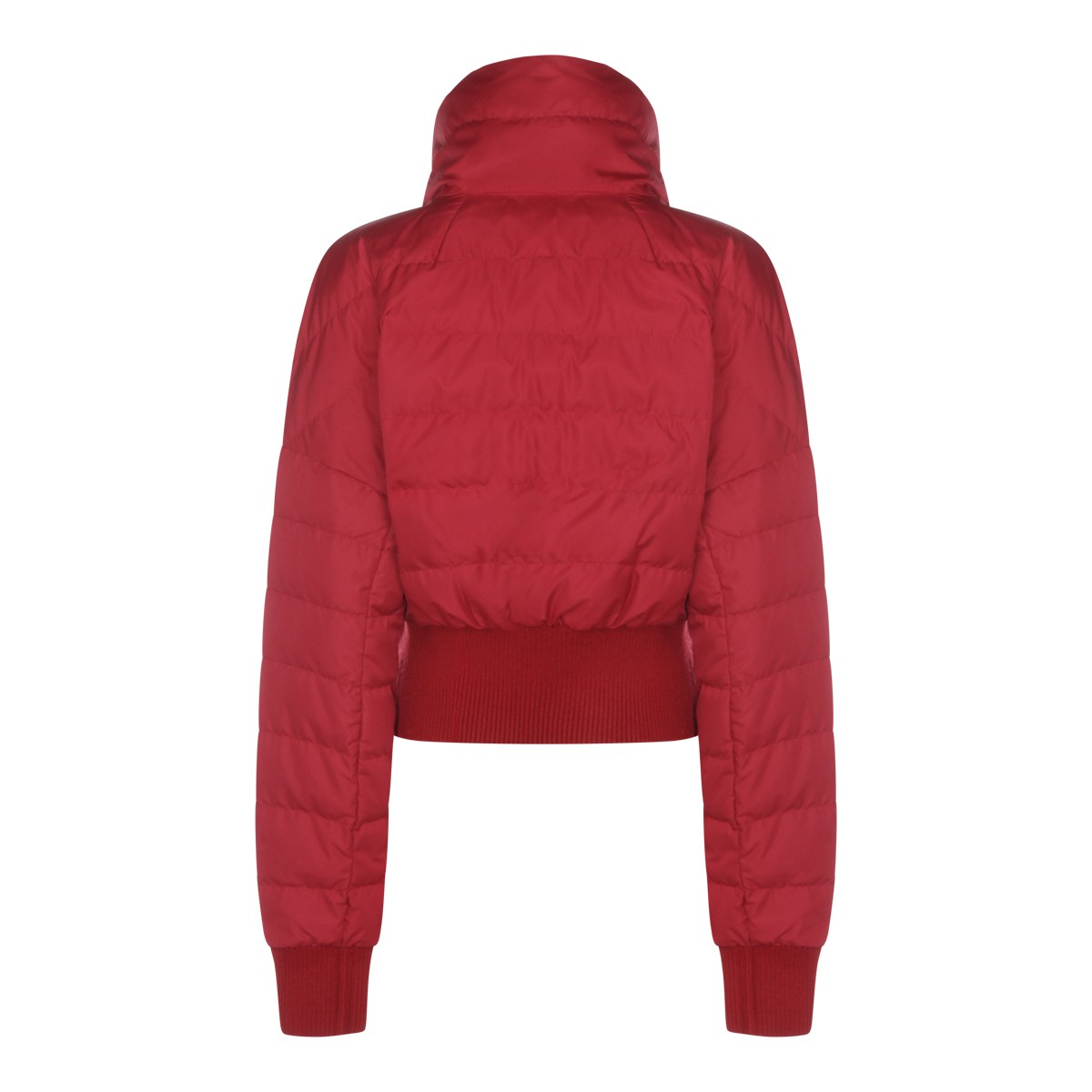 RED CROPPED DOWN JACKET