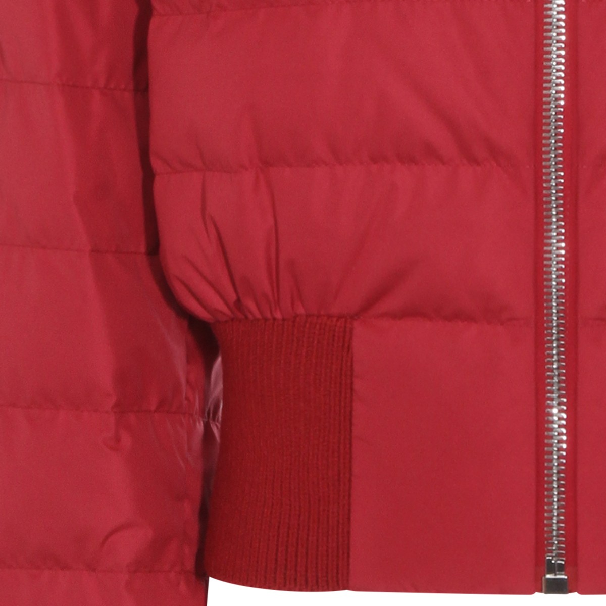 RED CROPPED DOWN JACKET