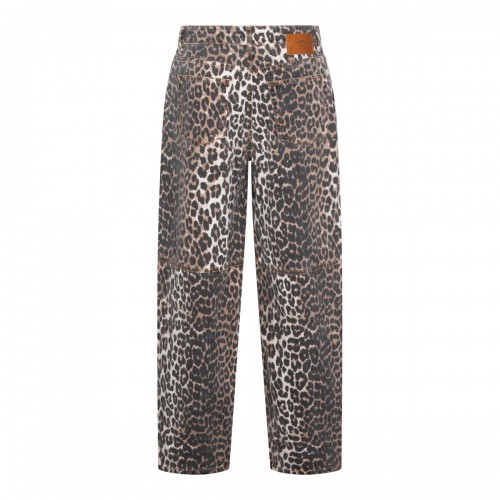LEOPARD COTTON JEANS