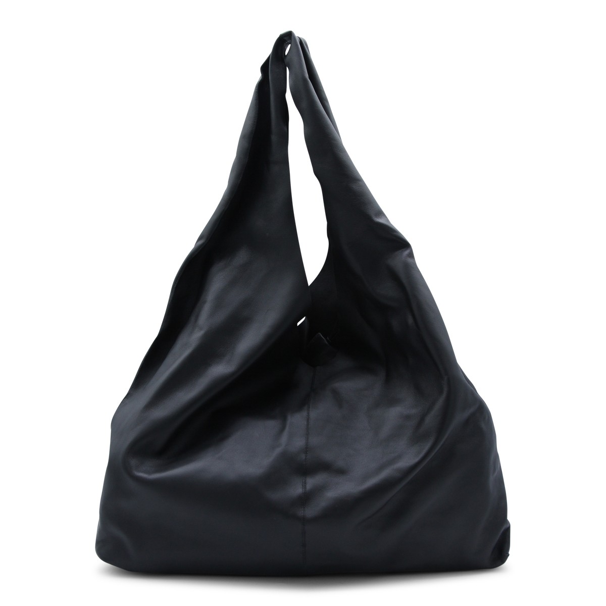 BLACK LEATHER NEW BINDLE TOTE