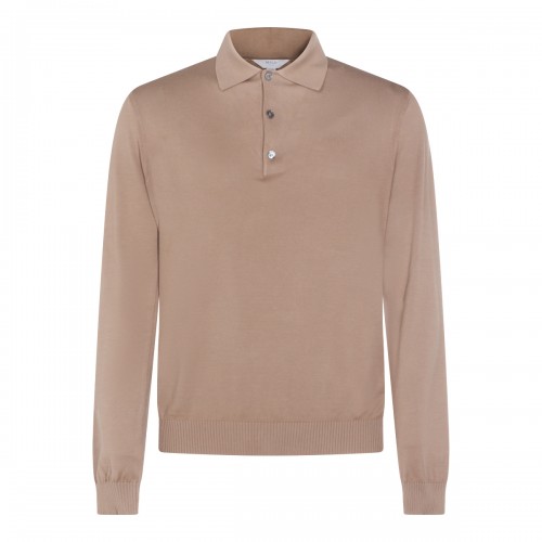BROWN COTTON POLO SHIRT