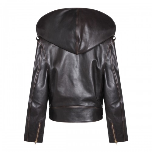 DARK BROWN LEATHER JACKET