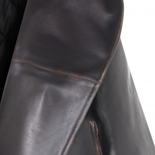 DARK BROWN LEATHER JACKET
