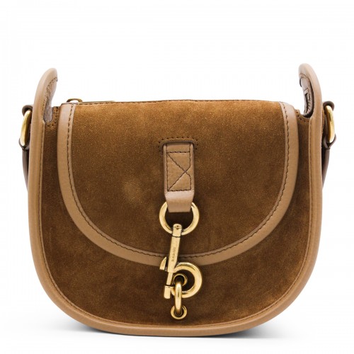 BROWN LEATHER CROSSBODY BAG