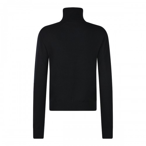 BLACK WOOL KNITWEAR
