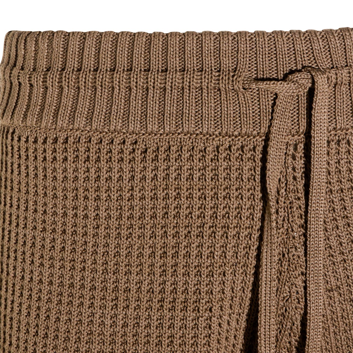BROWN COTTON SHORTS