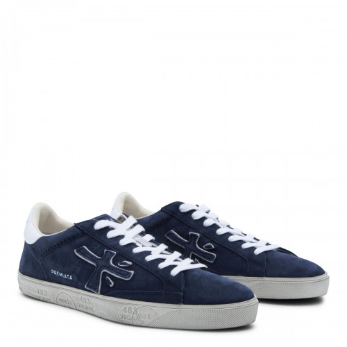 NAVY LEATHER STEVEN SNEAKERS 2