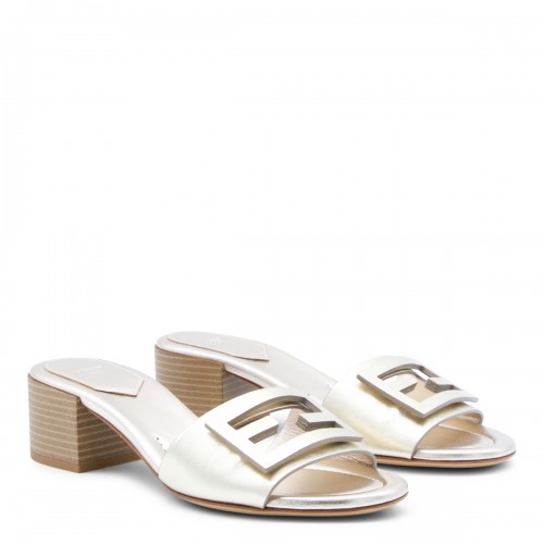 PLATINUM LEATHER SANDALS 2