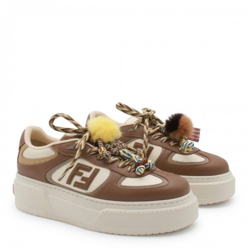 BROWN AND WHITE LEATHER... 2