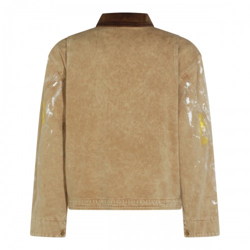 SAND LEATHER CASUAL JACKET