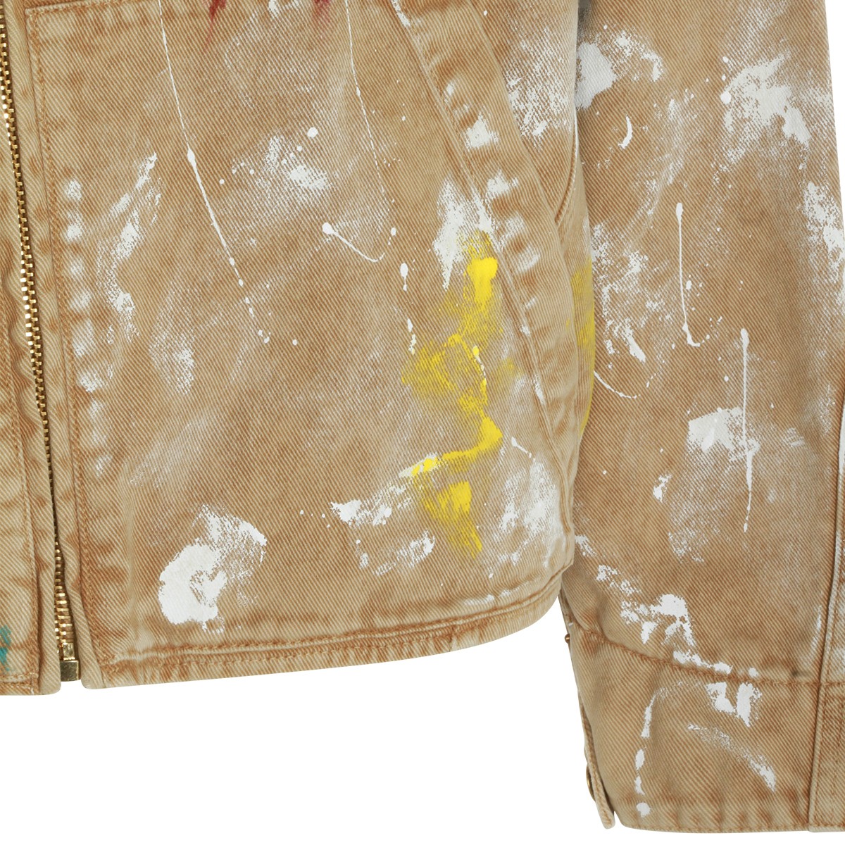 SAND LEATHER CASUAL JACKET