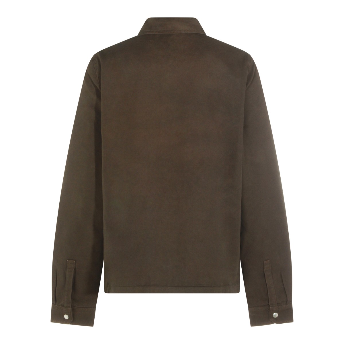 BROWN ZIPFRONT CASUAL JACKET