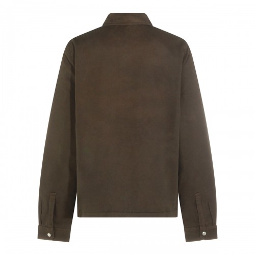 BROWN ZIPFRONT CASUAL JACKET