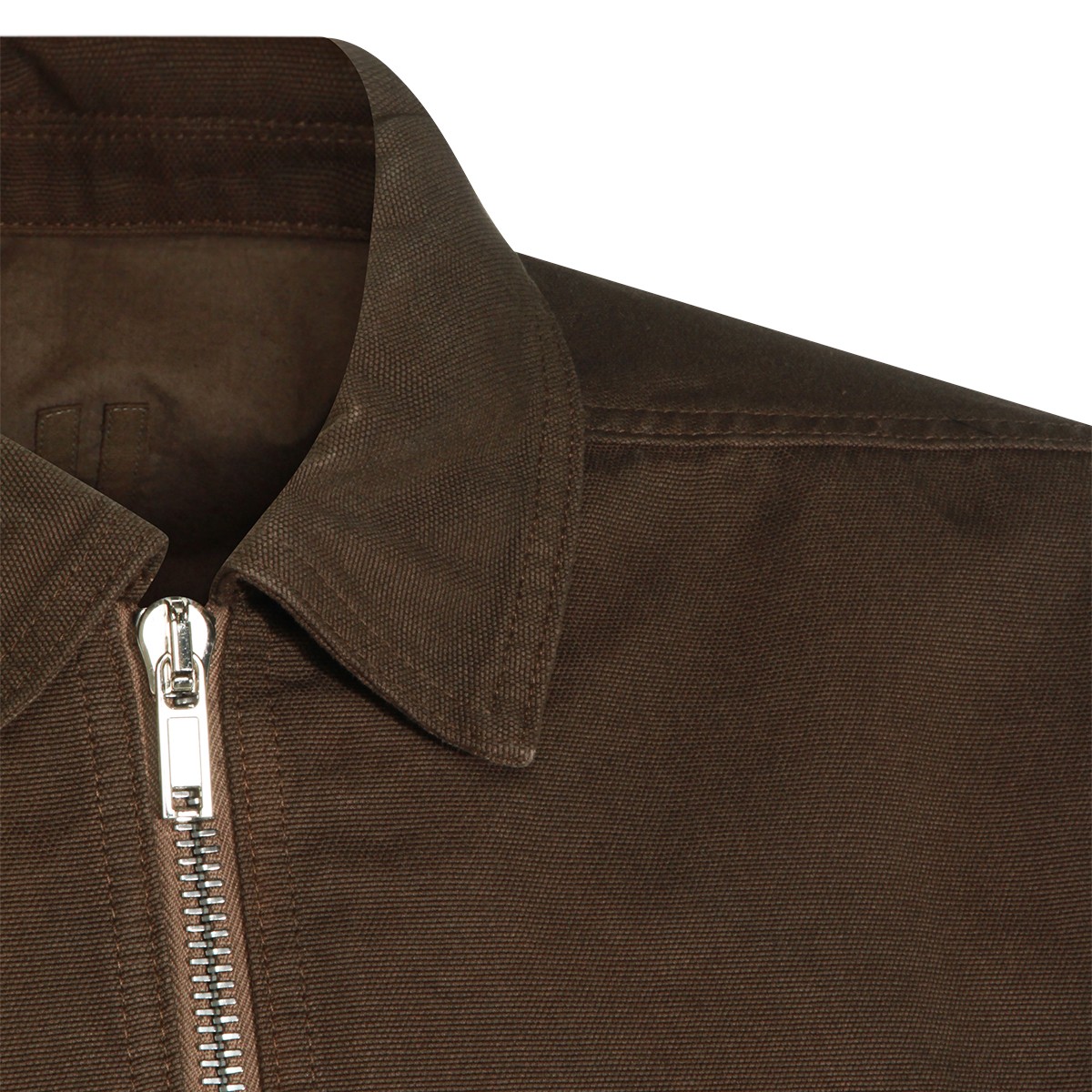 BROWN ZIPFRONT CASUAL JACKET