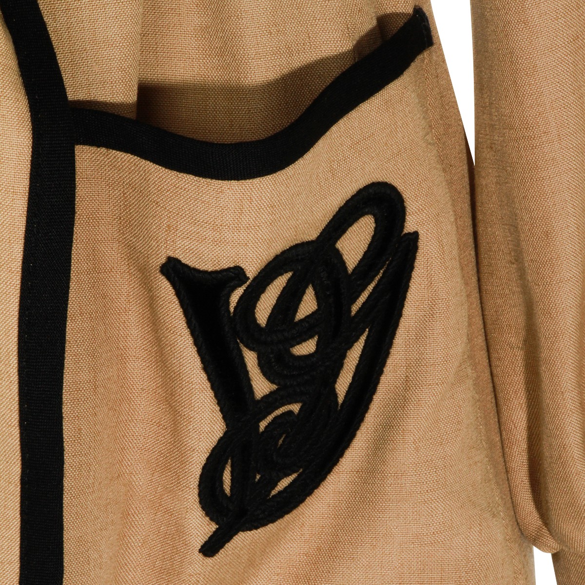 BEIGE VISCOSE CASUAL JACKET