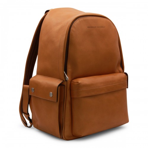 BROWN LEATHER BACKPACK
