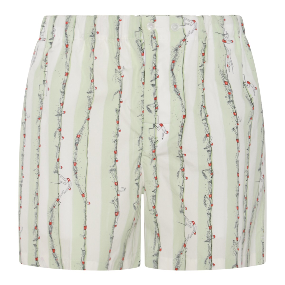 LIGHT CYAN AND RED COTTON SWIMMERS...