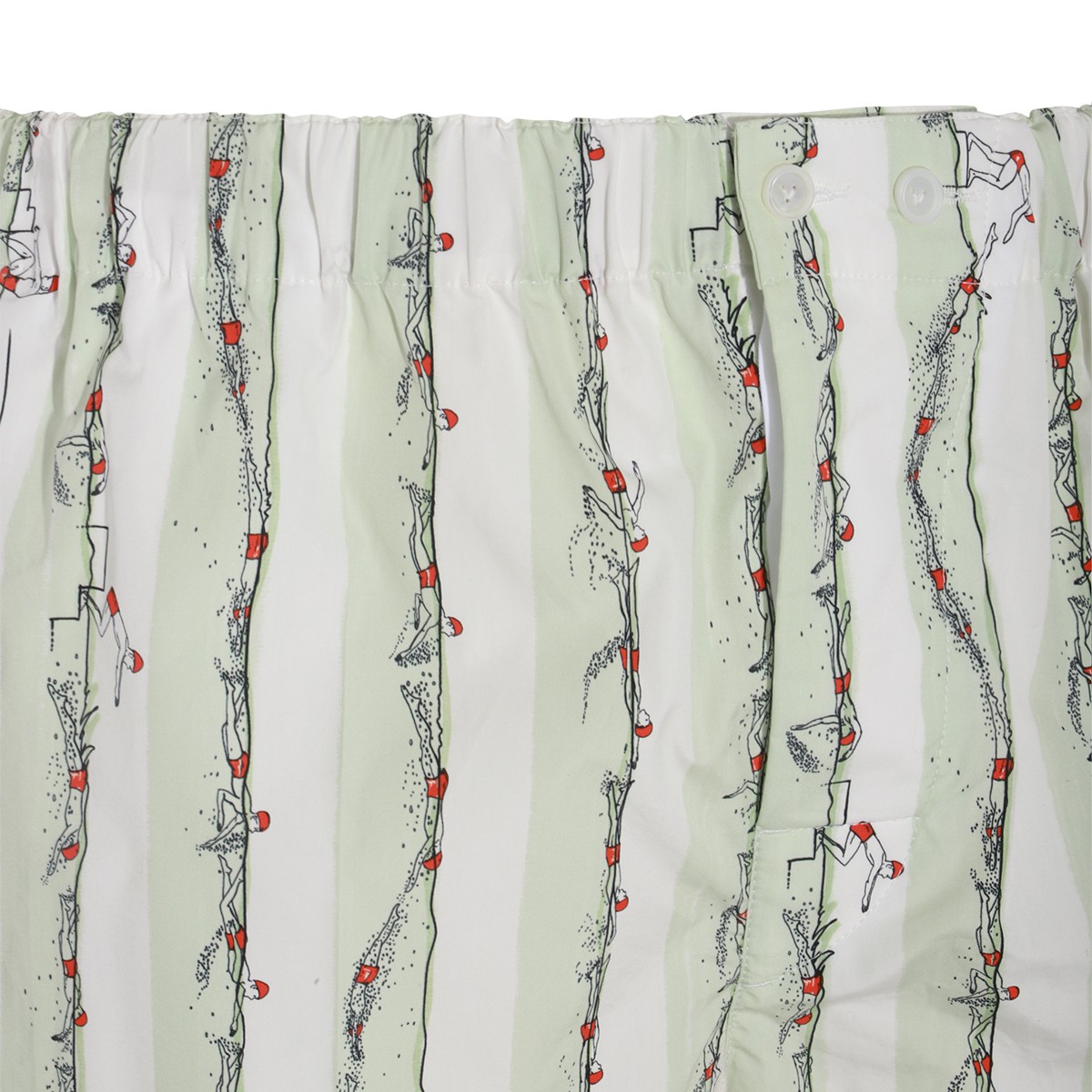 LIGHT CYAN AND RED COTTON SWIMMERS...