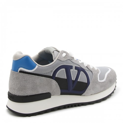 GREY LEATHER SNEAKERS