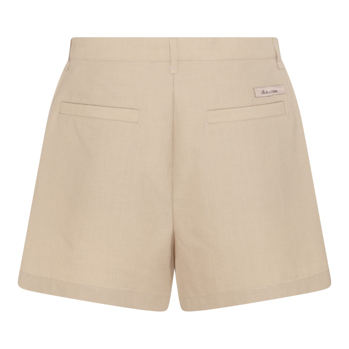 CREAM WOOL SHORTS
