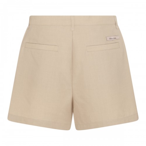 CREAM WOOL SHORTS