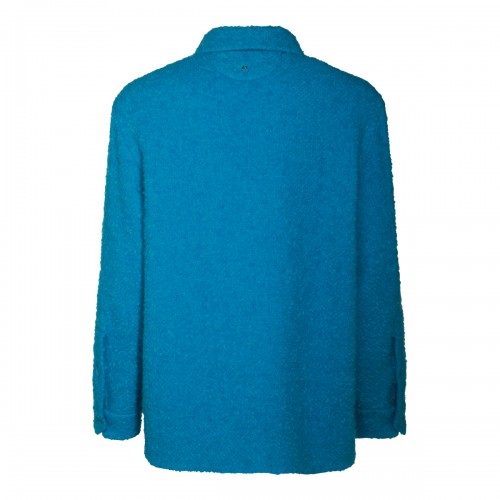 BLUE WOOL DOWN JACKET 2