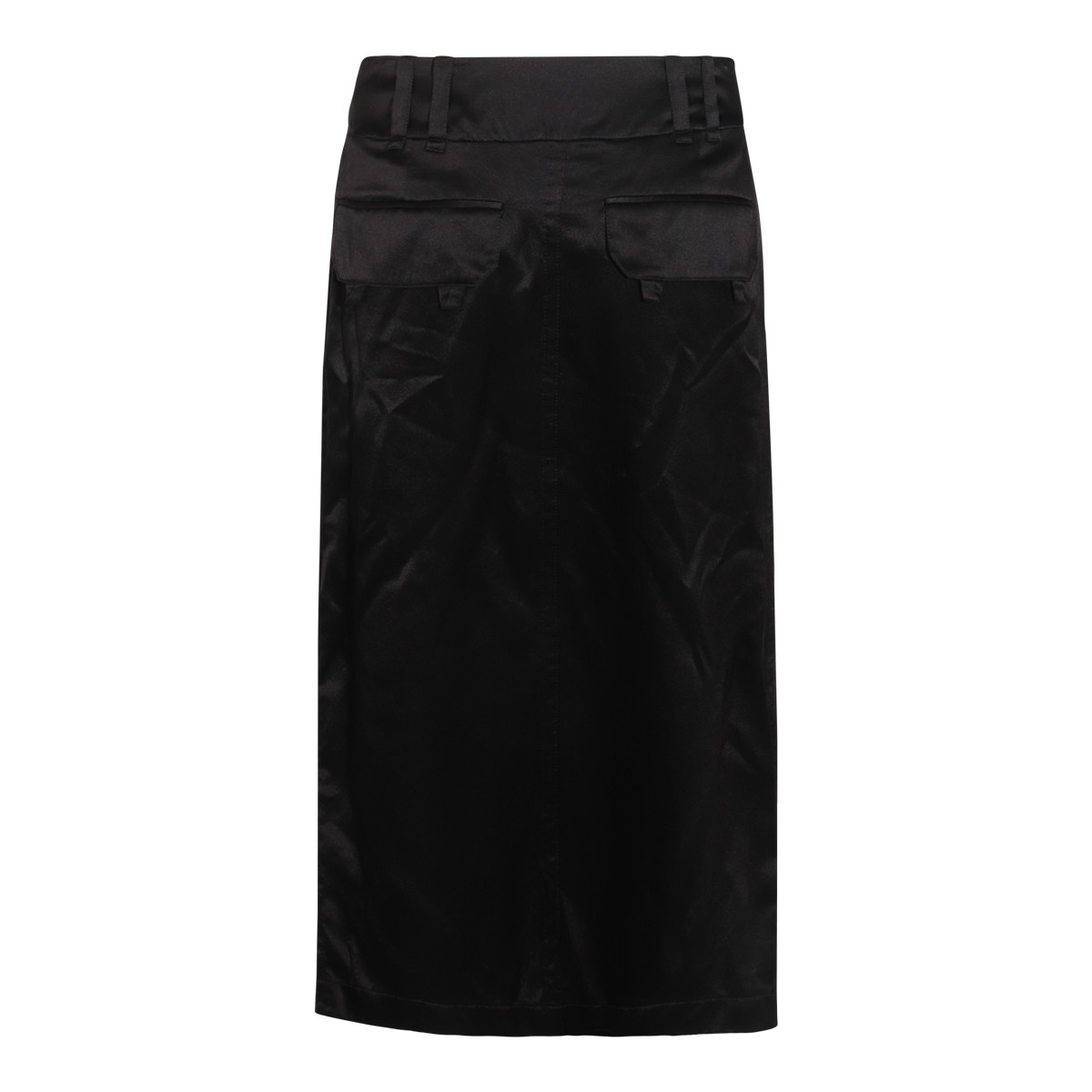BLACK SILK SKIRT