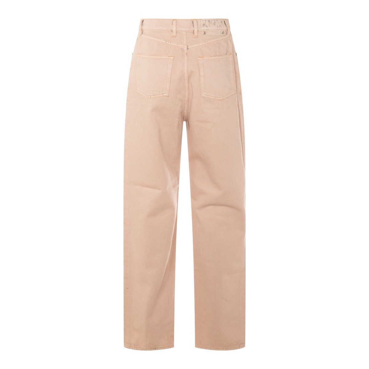 BEIGE COTTON DENIM JEANS