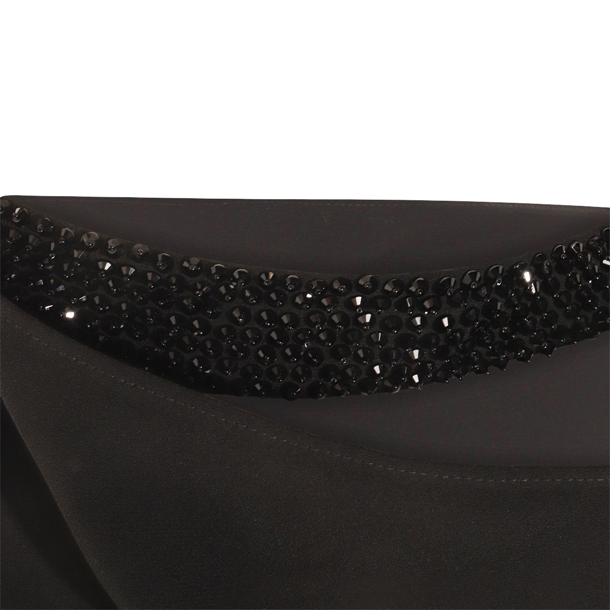 BLACK VISCOSE MINI DRESS