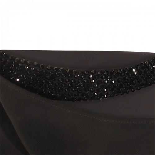 BLACK VISCOSE MINI DRESS