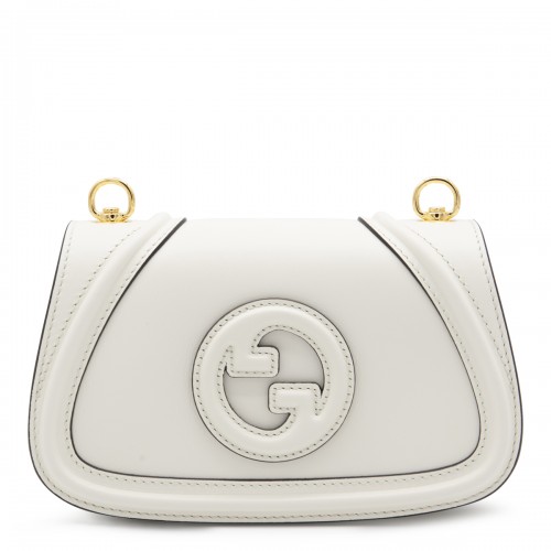 WHITE LEATHER BLONDIE SHOULDER BAG