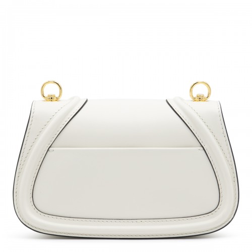 WHITE LEATHER BLONDIE SHOULDER BAG