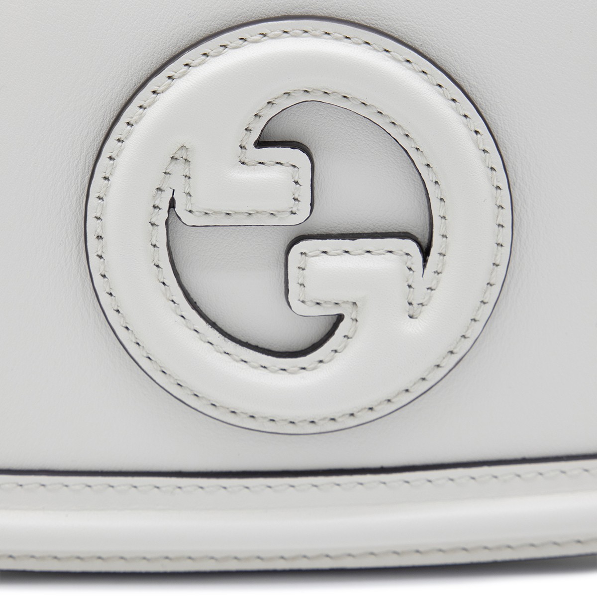 WHITE LEATHER BLONDIE SHOULDER BAG