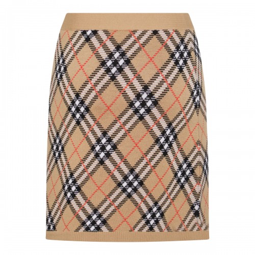 BEIGE WOOL SKIRT
