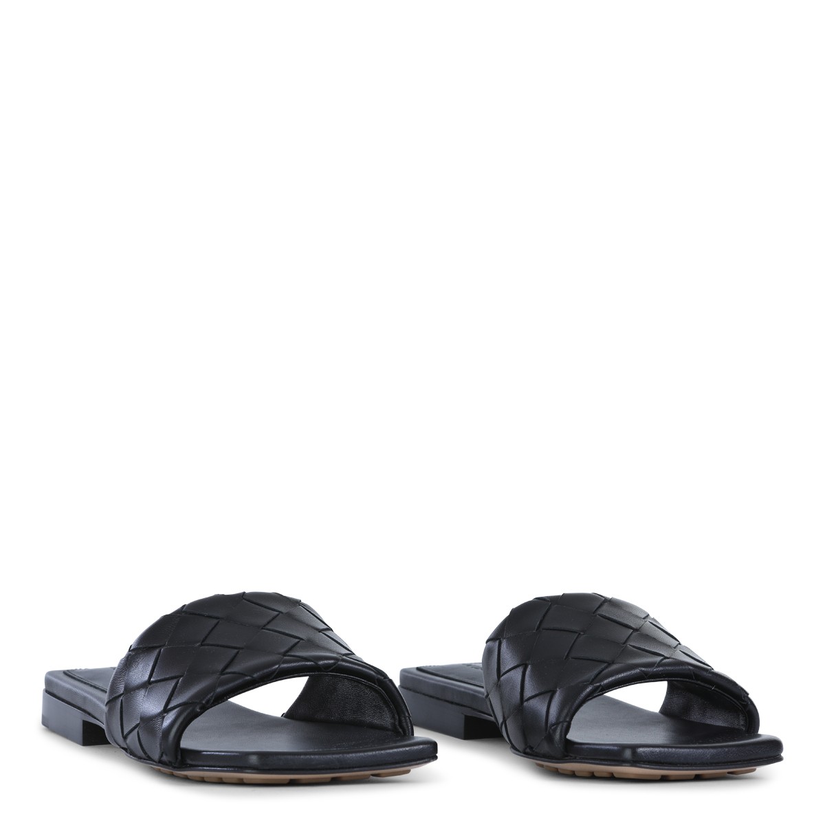 BLACK LEATHER SANDALS