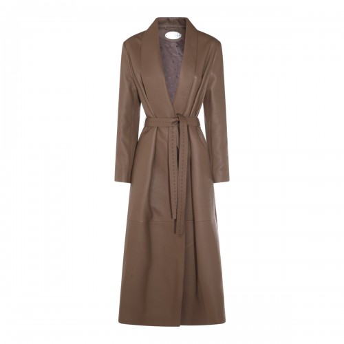 BROWN LEATHER COAT