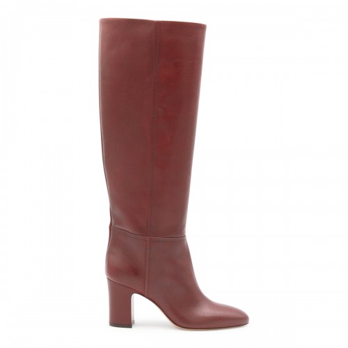 RED LEATHER LAVINIA 75 BOOTS