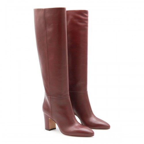 RED LEATHER LAVINIA 75 BOOTS