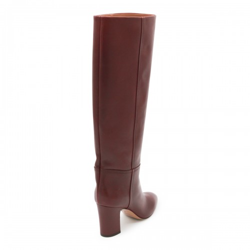 RED LEATHER LAVINIA 75 BOOTS