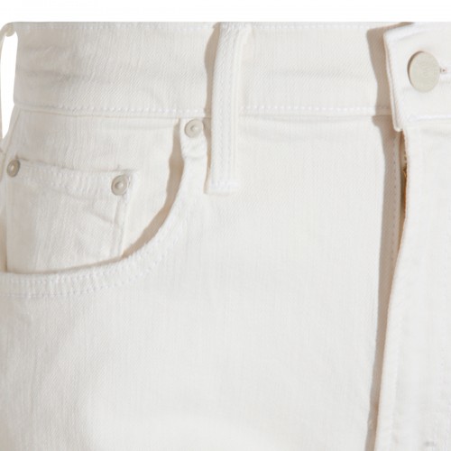WHITE COTTON JEANS
