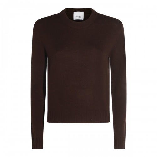 BROWN WOOL KNITWEAR