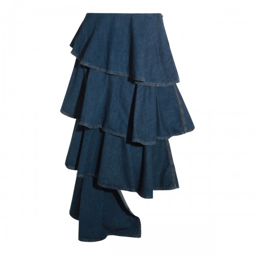 BLUE COTTON SKIRT